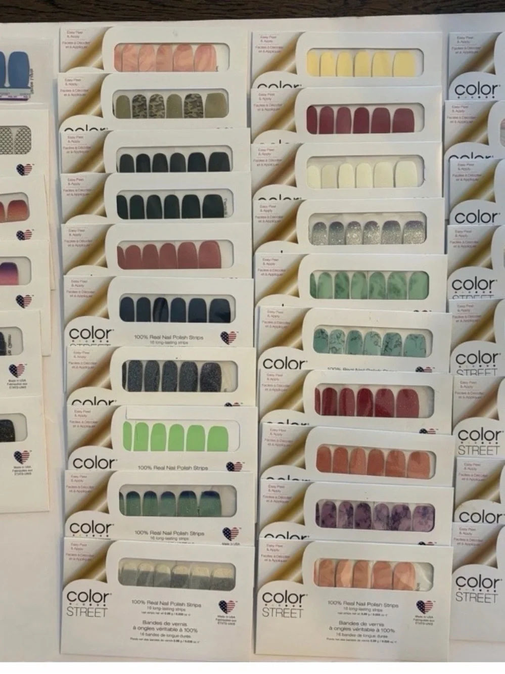 Color Street Nail Polish Strips — Greens, Pinks, Neutrals, Silvers 33 sets - Picture 2 of 2